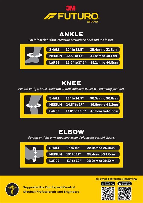 futuro knee stabilizer|futuro knee brace size chart.